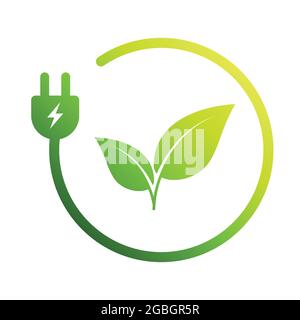 vecteur d'icône eco power pour la conception graphique, le logo, le site web, les médias sociaux, l'application mobile, illustration de l'interface utilisateur Illustration de Vecteur