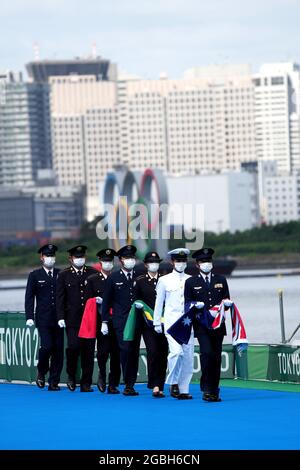 Tokyo, Japon, 04/08/2021, atmosphère sur Marathon natation 10km pendant les Jeux Olympiques du 4 août. 2021 au Parc marin d'Odaiba à Tokyo, Japon photo par SCS/Soenar Chamid/AFLO (HOOLAND OUT) Banque D'Images