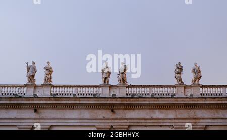 Toit de la Cité du Vatican Banque D'Images