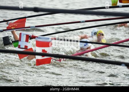 Tokyo, Japon. 04e août 2021. 10 km de femmes pendant les Jeux Olympiques Tokyo 2020, Marathon de natation, le 4 août 2021 au Parc marin d'Odaiba à Tokyo, Japon - photo Yoann Cambefort/Marti Media/DPPI crédit: Agence photo indépendante/Alamy Live News Banque D'Images