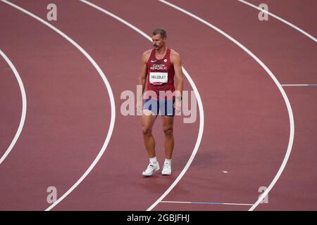 Tokyo, Japon. 04e août 2021. Adam Sebastian Helcelet, de la République tchèque, participe au décathlon aux Jeux Olympiques d'été de 2020, le 4 août 2021, à Tokyo, au Japon. Crédit : Martin Sidorjak/CTK photo/Alay Live News Banque D'Images