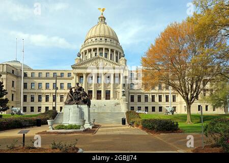 Géographie / voyage, Etats-Unis, Mississippi, Jackson, State Capitol, JACKSON, DROITS-SUPPLÉMENTAIRES-AUTORISATION-INFO-NON-DISPONIBLE Banque D'Images