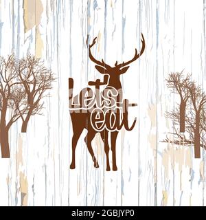 Laisse manger des lettres avec cher. Esquisse vectorielle dessinée à la main. Illustration de Vecteur