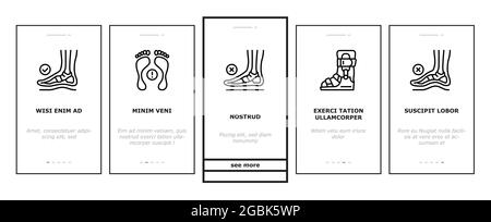 Les icônes d'intégration de la maladie des pieds plats définissent le vecteur Illustration de Vecteur