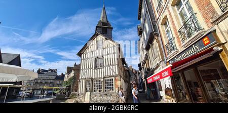 Ancien clocher de l'église Sainte Catherine à Honfleur, Normandie, France Banque D'Images