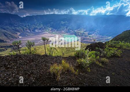 Volcan Tambora à Sumbawa Insland, Indonésie Banque D'Images