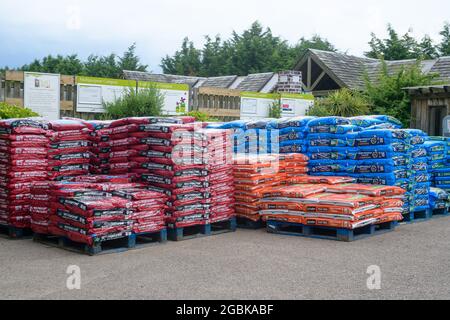 Sacs de compost à vendre Banque D'Images