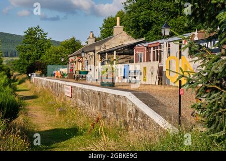 La vieille gare de Cromdale, près de Grantown-on-Spey, Speyside, Écosse Banque D'Images