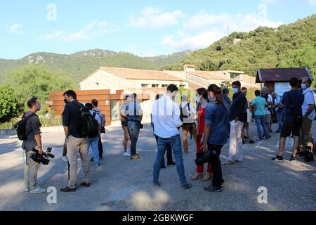 Palma Mallorca, Espagne. 04e août 2021. Atmosphère à Lluc à Palma de Majorque en attente de la visite de sa majesté, les rois d'Espagne crédit: CORDO PRESSE/Alamy Live News Banque D'Images