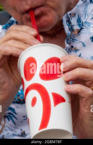 Chick-fil-A est un restaurant américain de poulet de restauration rapide populaire aux États-Unis Banque D'Images