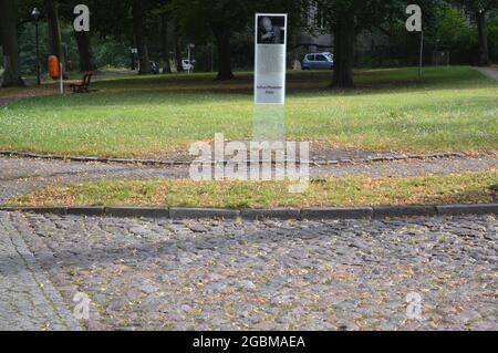 Julius-Posener-Platz à Nikolassee, Berlin, Allemagne - 4 août 2021. Banque D'Images