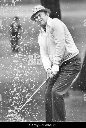 Austin, Texas, États-Unis, vers 1980: Le golfeur Sam Snead en action au tournoi Legends of Golf, avec des pros de plus de 50 ans, au club d'Onion Creek. ©Bob Daemmrich Banque D'Images