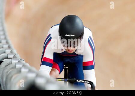 Shizuoka, Japon. 4 août 2021. Pavel Yakushevskiy (ROC) Cyclisme : qualification de sprint masculin lors des Jeux Olympiques de Tokyo 2020 au Vélodrome d'Izu à Shizuoka, Japon . Credit: Shuraro Mochizuki/AFLO/Alamy Live News Banque D'Images