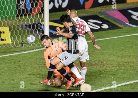 Rio de Janeiro, Brésil. 04e août 2021. Pendant le match entre Vasco x São Paulo, valable pour le Copa do Brasil 2021, tenu au stade São Januário, Rio de Janeiro/RJ, ce mercredi (4e). Credit: Nayra Halm/FotoArena/Alay Live News Banque D'Images