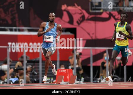 Tokyo, Japon. 4 août 2021. AMOS Nijel (BOT) Athlétisme : finale du 800m masculin lors des Jeux Olympiques de Tokyo 2020 au Stade National de Tokyo, Japon . Credit: AFLO SPORT/Alay Live News Banque D'Images