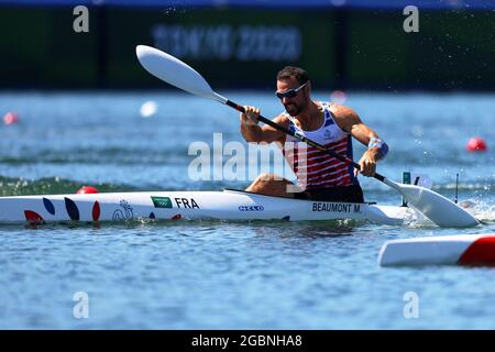 Maxime BEAUMONT lors des Jeux Olympiques Tokyo 2020, Canoe Sprint le 5 août 2021 à la voie navigable Sea Forest à Tokyo, Japon - photo Ann-Dee Lamour / CDP MEDIA / DPPI Banque D'Images