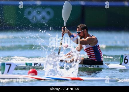 Maxime BEAUMONT lors des Jeux Olympiques Tokyo 2020, Canoe Sprint le 5 août 2021 à la voie navigable Sea Forest à Tokyo, Japon - photo Ann-Dee Lamour / CDP MEDIA / DPPI Banque D'Images