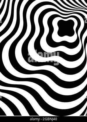 Effet ligne noir n blanc, ce design est très approprié pour les papiers peints, bannières, arrière-plans, peut être imprimé pour divers médias, accrocheur Illustration de Vecteur