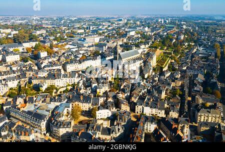 Blois paysage urbain avec cathédrale Banque D'Images