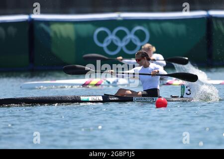 Tokio, Japon. 05 août 2021. Canoë : Jeux olympiques, kayak simple, 500 m, hommes, finale sur la voie navigable de la forêt marine. Lisa Carrington de Nouvelle-Zélande en action. Credit: Jan Woitas/dpa/Alay Live News Banque D'Images