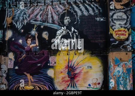 Boise, ID, Etats-Unis - 25 juillet 2021 : la galerie Freak Alley Banque D'Images