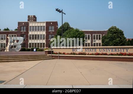 Boise, ID, Etats-Unis - 25 juillet 2021 : l'Université d'Etat de Boise Banque D'Images