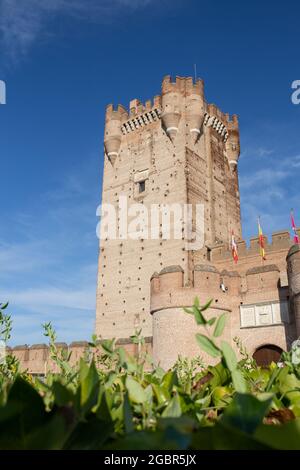 Donjon du château de la Mota à Medina del Campo, Valladolid Banque D'Images