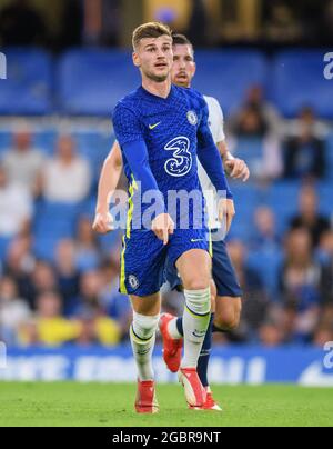 Londres, Royaume-Uni. 04e août 2021. 04 août 2021 - Chelsea / Tottenham Hotspur - pré-saison amicale - Timo Werner de Stamford Bridge Chelsea pendant le match au Stamford Bridge, Londres. Crédit photo : crédit: Mark pain/Alamy Live News Banque D'Images