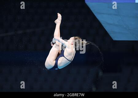 Tokyo, Japon. 5 août 2021. TOULSON lois (GBR) plongée sous-marine : finale de la plate-forme de 10m féminin lors des Jeux Olympiques de Tokyo 2020 au Centre aquatique de Tokyo, Japon . Credit: AFLO SPORT/Alay Live News Banque D'Images