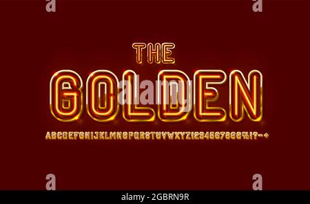 Collection de jeux de polices néon, symboles de lettres et de chiffres. Illustration vectorielle Illustration de Vecteur