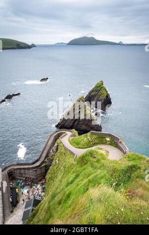 Dunquin Pier à l'extrémité sud de la péninsule de Dingle en Irlande Banque D'Images