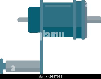 Icône de poignée de machine de tatouage. Illustration plate de l'icône de vecteur de poignée de machine de tatouage isolée sur fond blanc Illustration de Vecteur