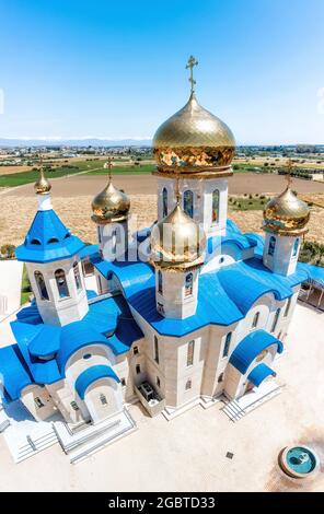 Eglise de l'Apôtre Saint-André et de tous les saints russes - village Episkopeio, Chypre Banque D'Images