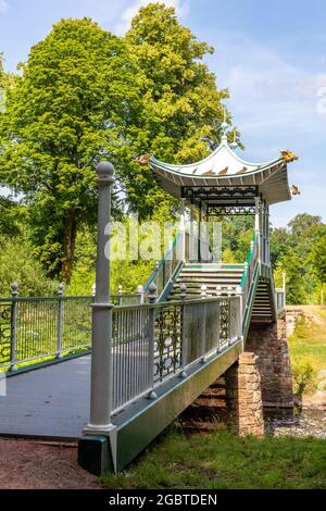 dumfries house, ayrshire, écosse, pont chinois, la fondation des princes, jardins. Banque D'Images
