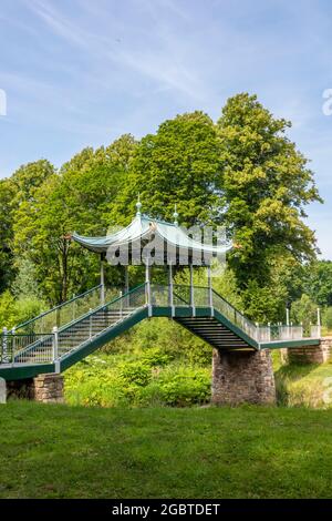dumfries house, ayrshire, écosse, pont chinois, la fondation des princes, jardins. Banque D'Images