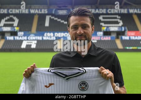 Swansea City dévoile Russell Martin comme nouvel entraîneur-chef au Liberty Stadium. Banque D'Images