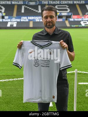 Swansea City dévoile Russell Martin comme nouvel entraîneur-chef au Liberty Stadium. Banque D'Images