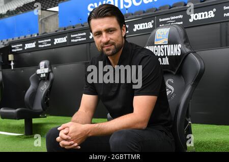 Swansea City dévoile Russell Martin comme nouvel entraîneur-chef au Liberty Stadium. Banque D'Images