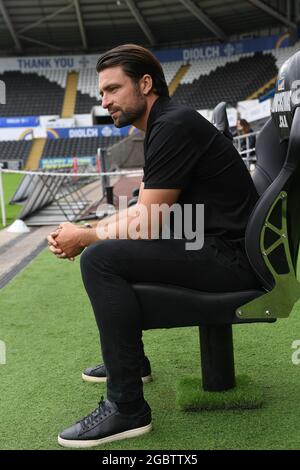 Swansea City dévoile Russell Martin comme nouvel entraîneur-chef au Liberty Stadium. Banque D'Images