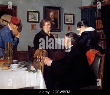 L'adieu par Harriet Backer (1845-1932), huile sur toile, 1878 Banque D'Images