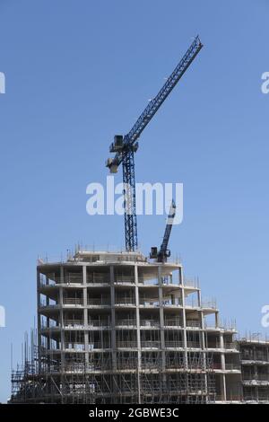 Construction d'un bloc d'appartements Banque D'Images