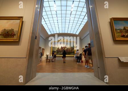 Washington Crossing la peinture du Delaware au Metropolitan Museum, New York Banque D'Images