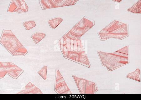 Mur décoré de carreaux abstraits. Fragment pour l'arrière-plan Banque D'Images