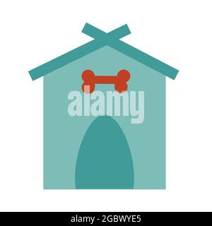Cabine pour chiens et chats. Accessoires pour animaux. Concept de boutique. Illustration de Vecteur