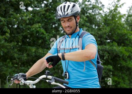 affichage à bord sur ebike moderne Banque D'Images