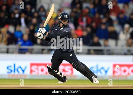 Manchester, Royaume-Uni. 05 août 2021. Colin Munro batting pour les originaux de Manchester à Manchester, Royaume-Uni le 8/5/2021. (Photo de Conor Molloy/News Images/Sipa USA) crédit: SIPA USA/Alay Live News Banque D'Images