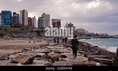 Paysage de Mar del Plata, Buenos Aires, Argentine. Pris un après-midi d'hiver froid Banque D'Images