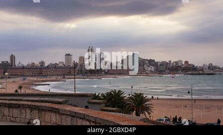 Paysage de Mar del Plata, Buenos Aires, Argentine. Pris un après-midi d'hiver froid Banque D'Images