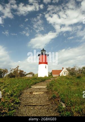 Phare de Nauset sur Cape Cod, Massachusetts Banque D'Images