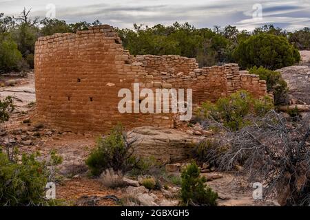 Horseshoe House à Hovenweep National Monument, Colorado, États-Unis Banque D'Images